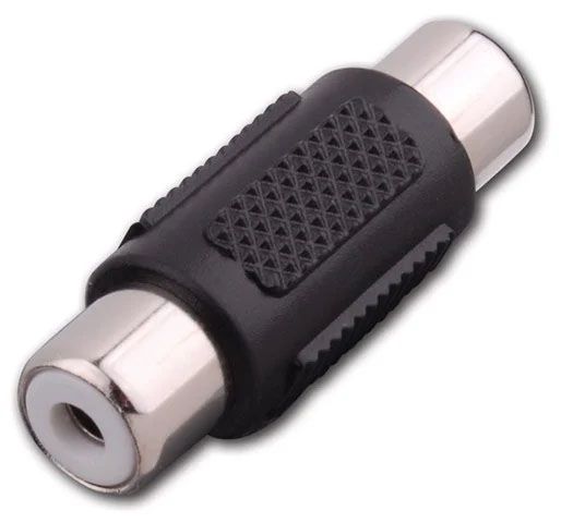 RCA Female Jack to RCA Female Jack Coupler- Nickel & Black M