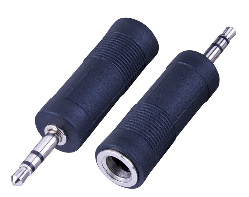 1/4inch Stereo Jack- 3.5mm Stereo Plug Adapter