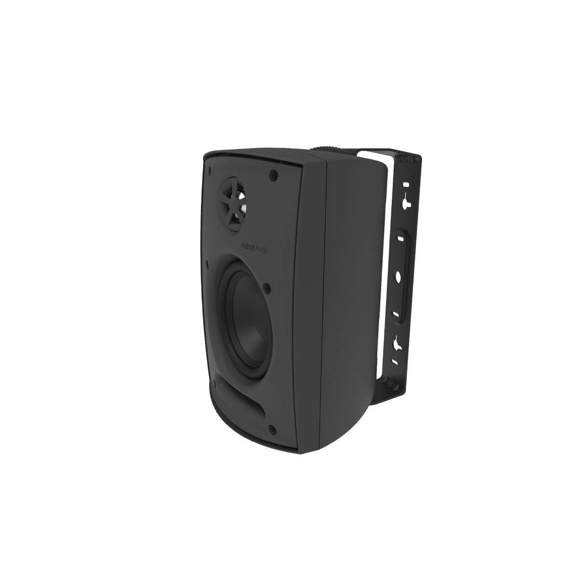 5.25in Adept Indoor/Outdoor Speakers, Pivot Twtr, 75w -Black