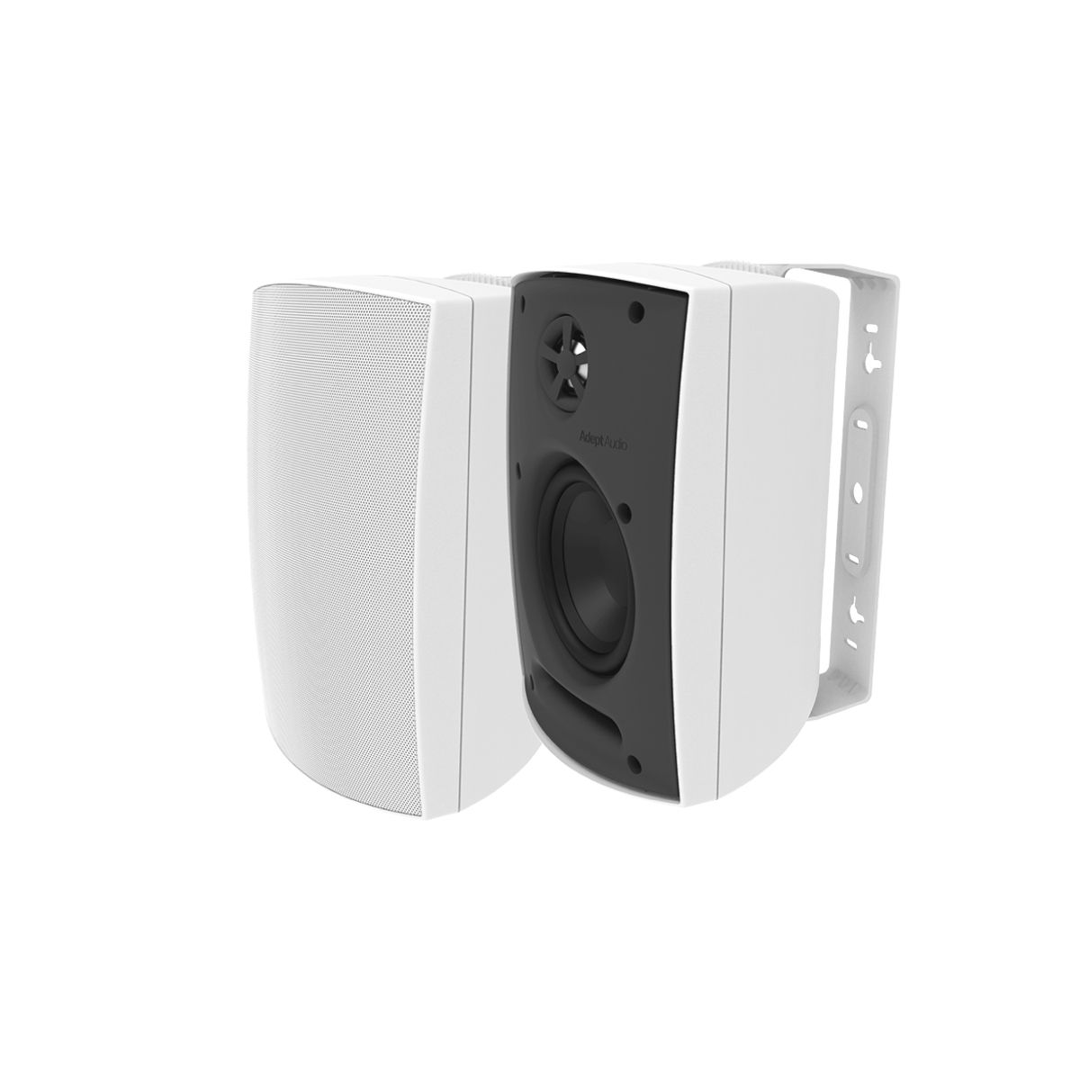 5.25in Adept Indoor/Outdoor Speakers, Pivot Twtr, 75w -White