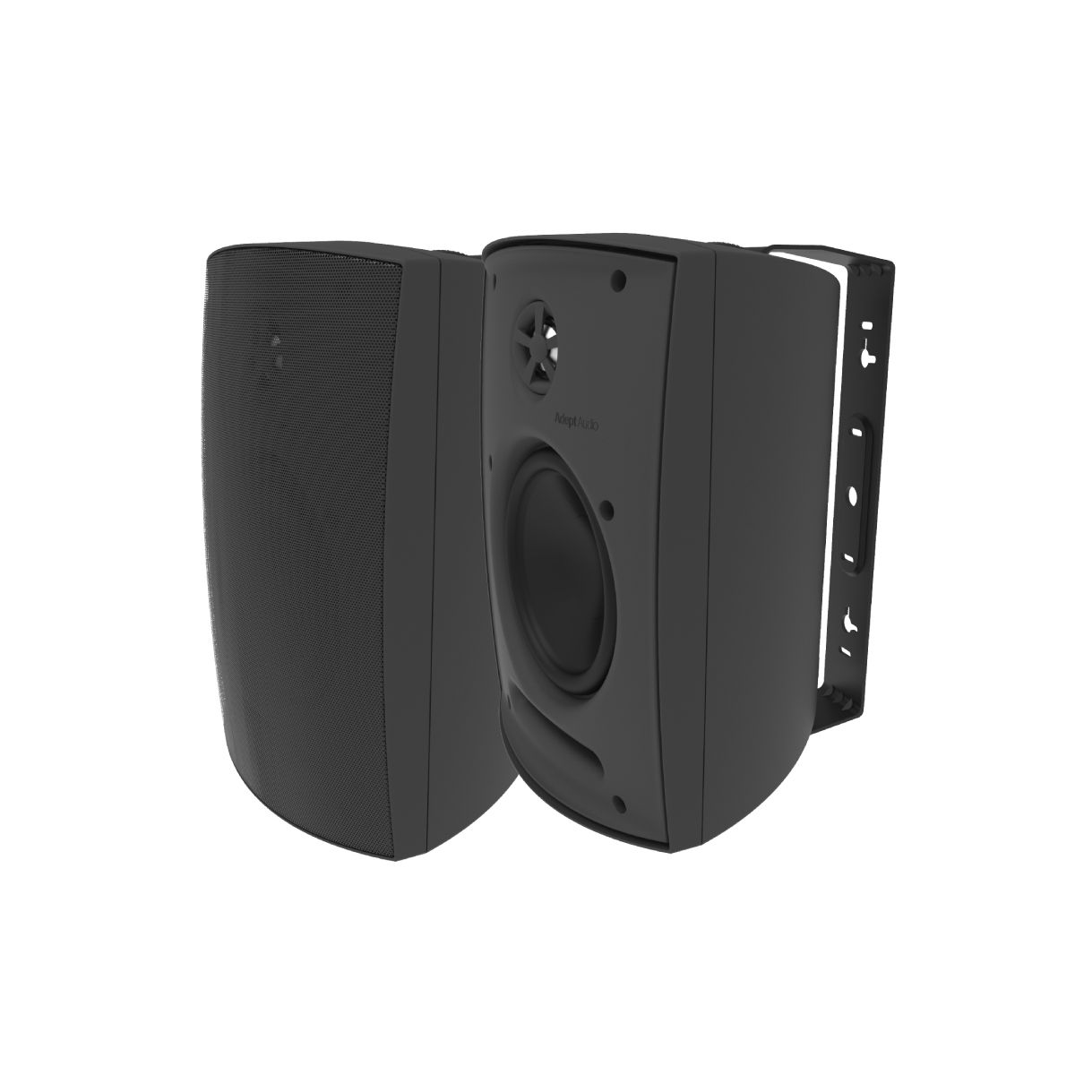 6.5in Adept Indoor/Outdoor Speakers, Pivot Twtr, 100w -Black