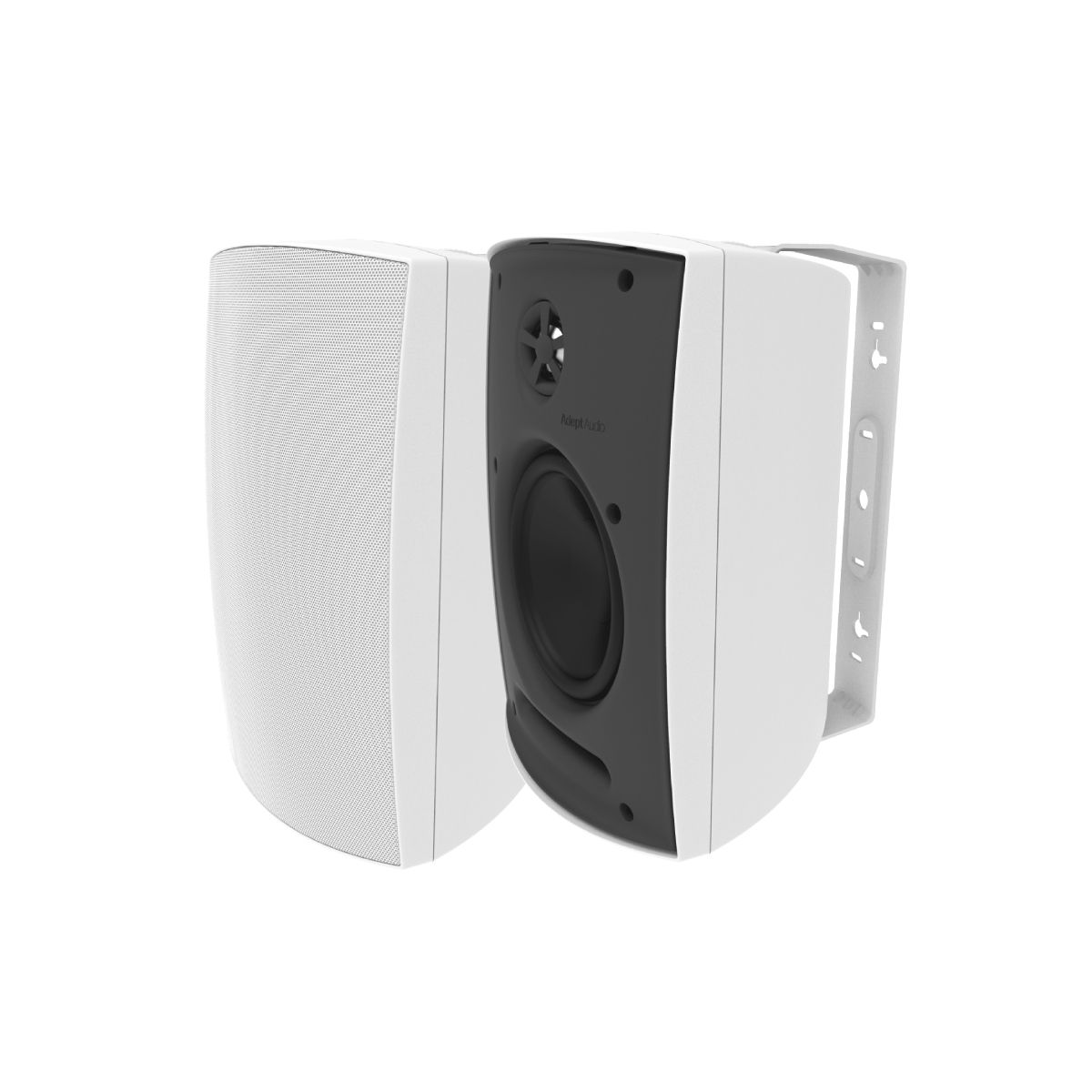 6.5in Adept Indoor/Outdoor Speakers, Pivot Twtr, 100w -White