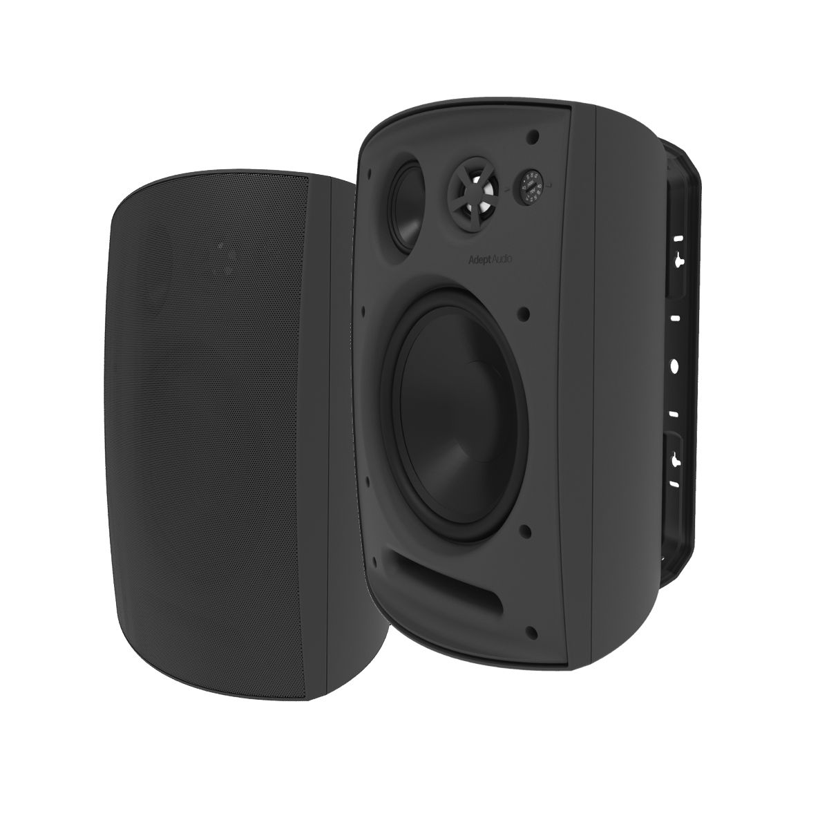 8in 3-Way Adept Indoor/Outdoor Speakers, 70V/4Ohm 150w-Black