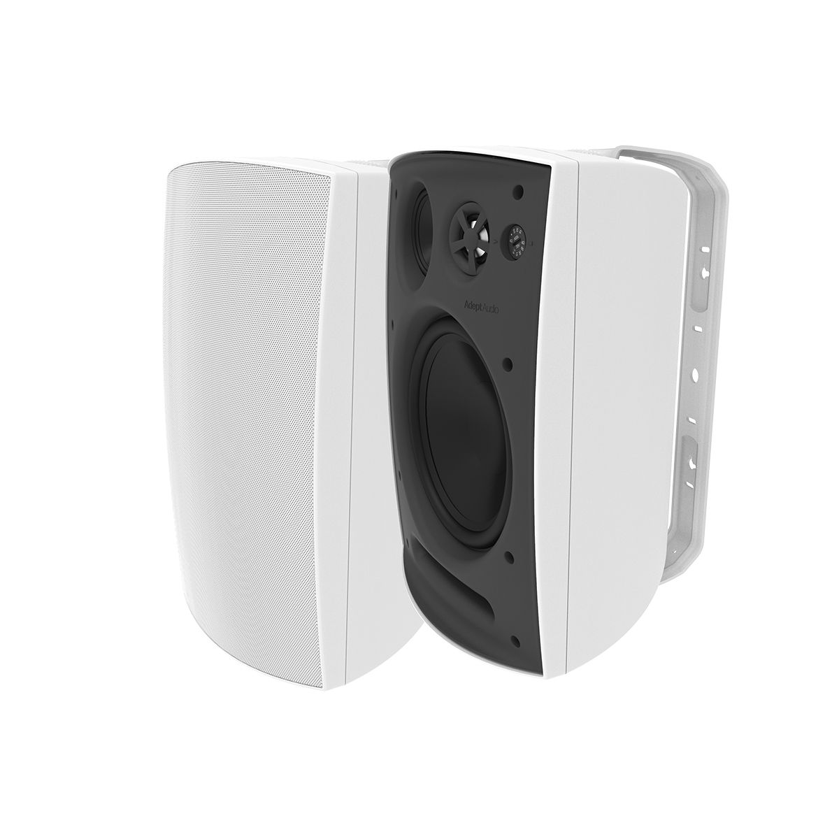 8in 3-Way Adept Indoor/Outdoor Speakers, 70V/4Ohm 150w-White