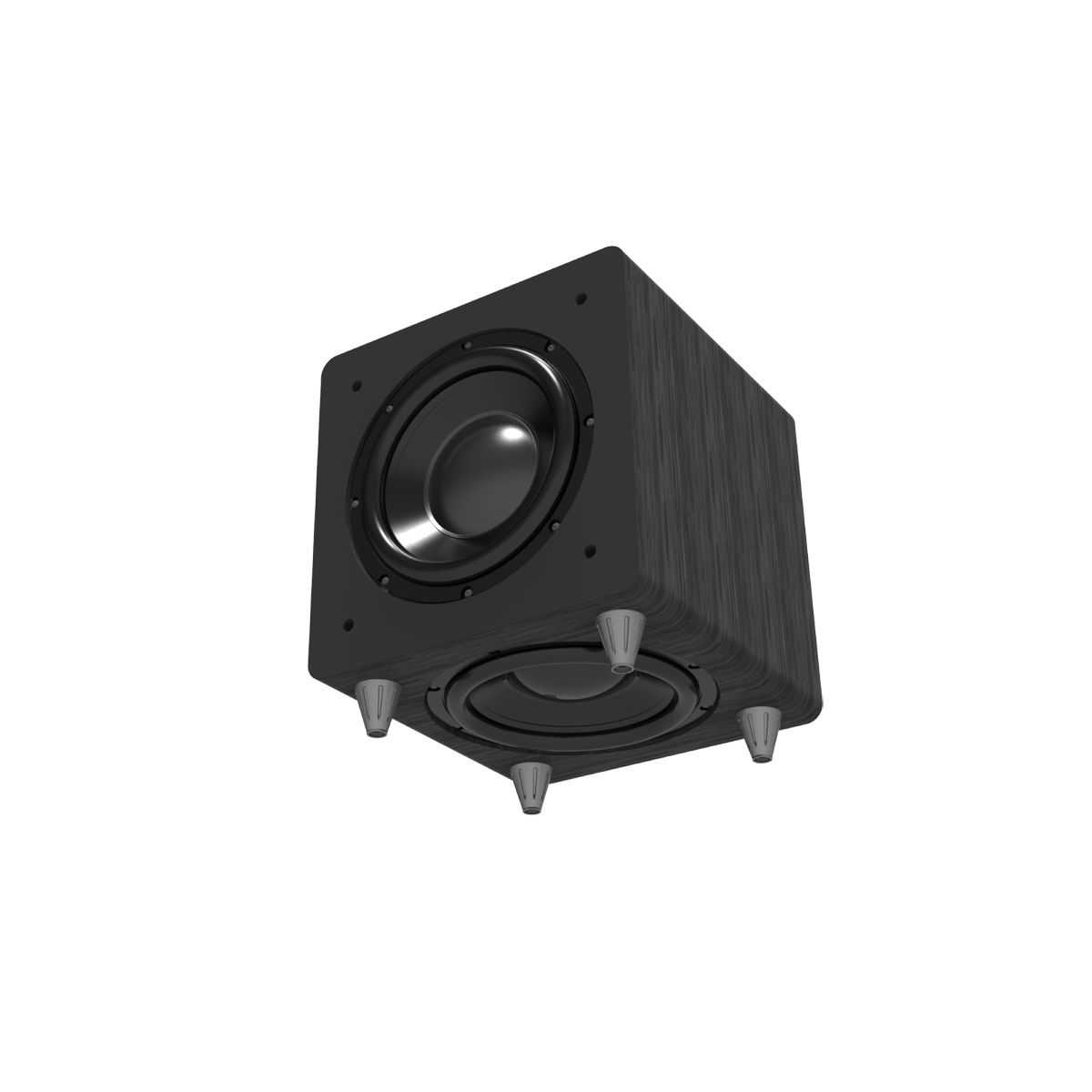 Dual-Drive 8in Subwoofer w-Active & Passive Drivers, 180w