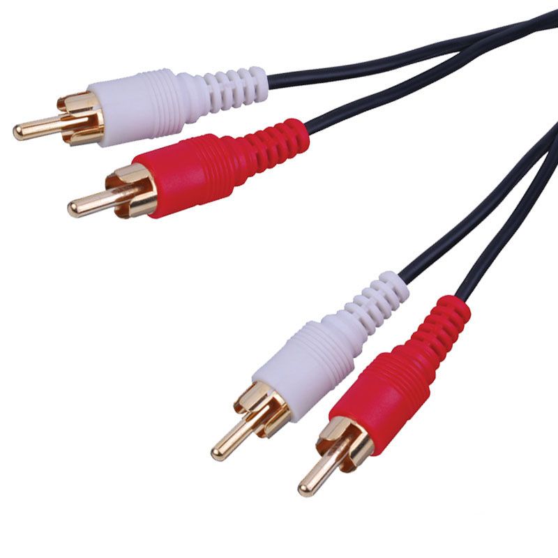 RCA Patch Cables Gold Plated Dual RCA Plugs - 12 ft