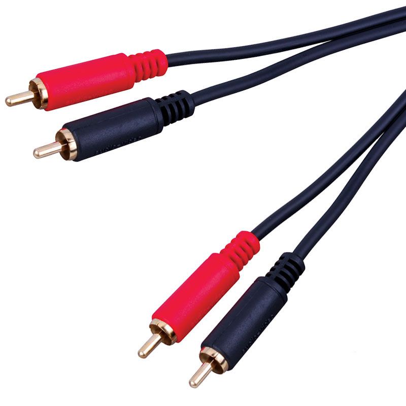 RCA Patch Cables Gold Plated OFC Stereo Dual RCA - 20 ft