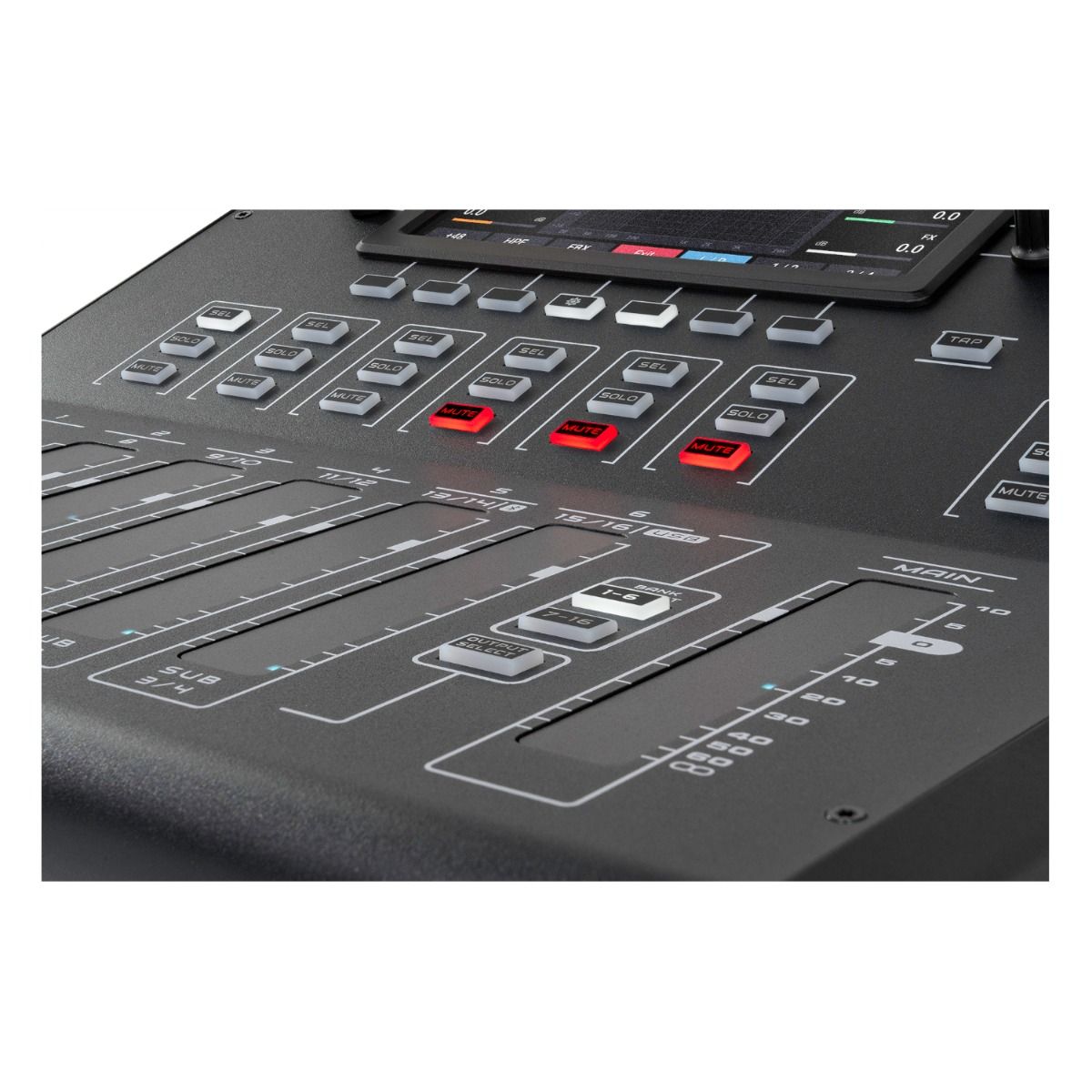 16ch Compact Digital Audio Mixer w- 7in Display & Touch ctrl