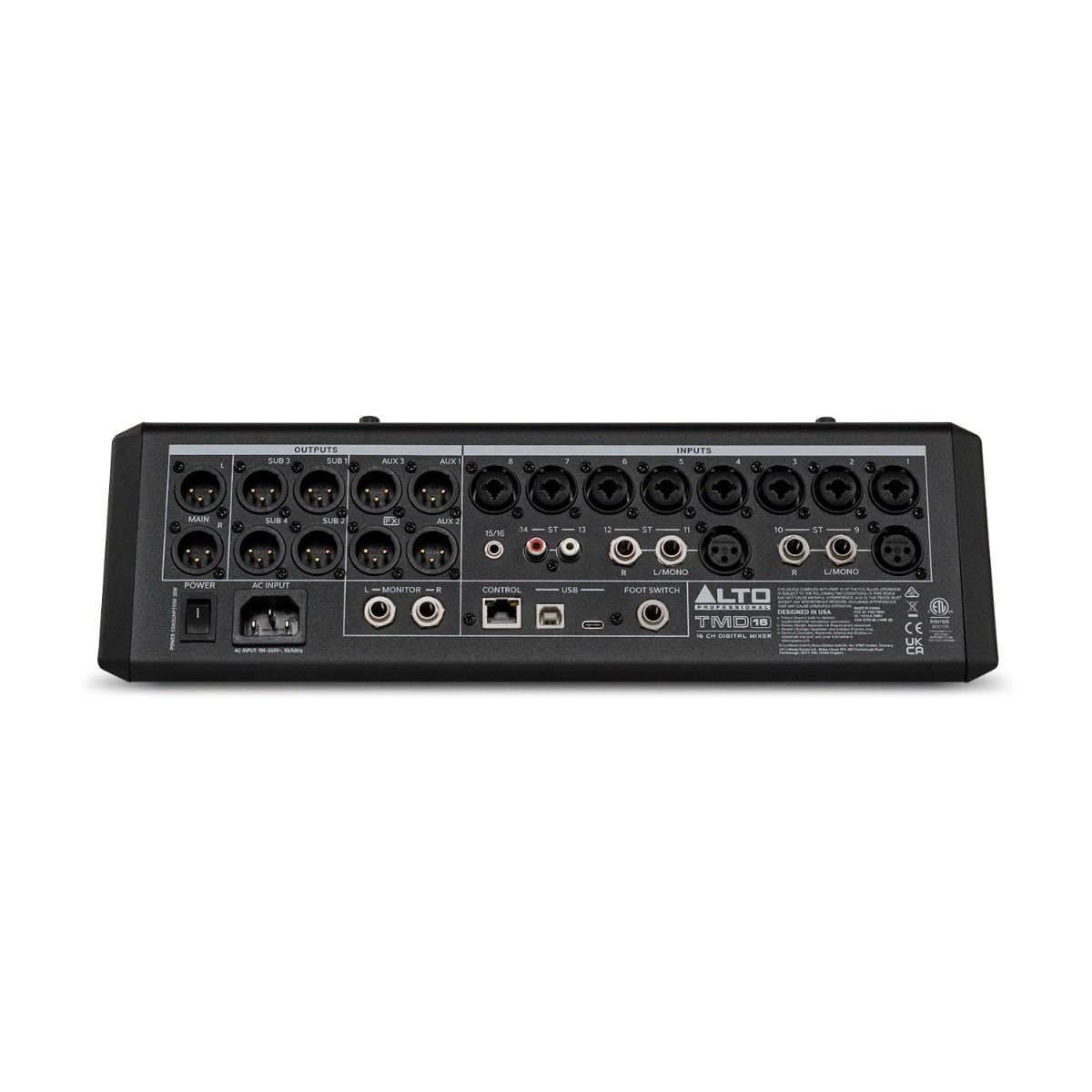16ch Compact Digital Audio Mixer w- 7in Display & Touch ctrl