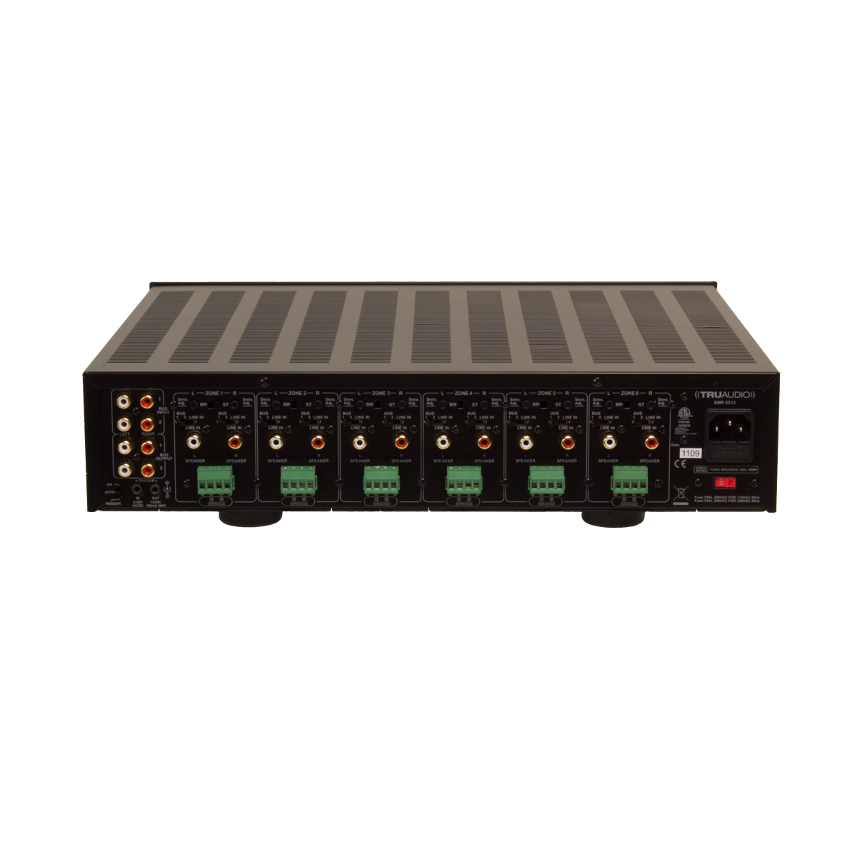 12-Channel 35W per Channel 6 Zone Power Amplifier