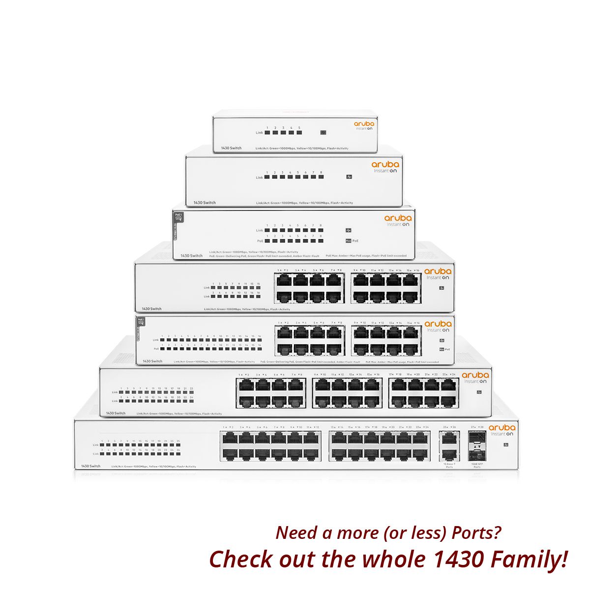 HPE Networking Instant On Switch Series 1430 16-Port-non-PoE