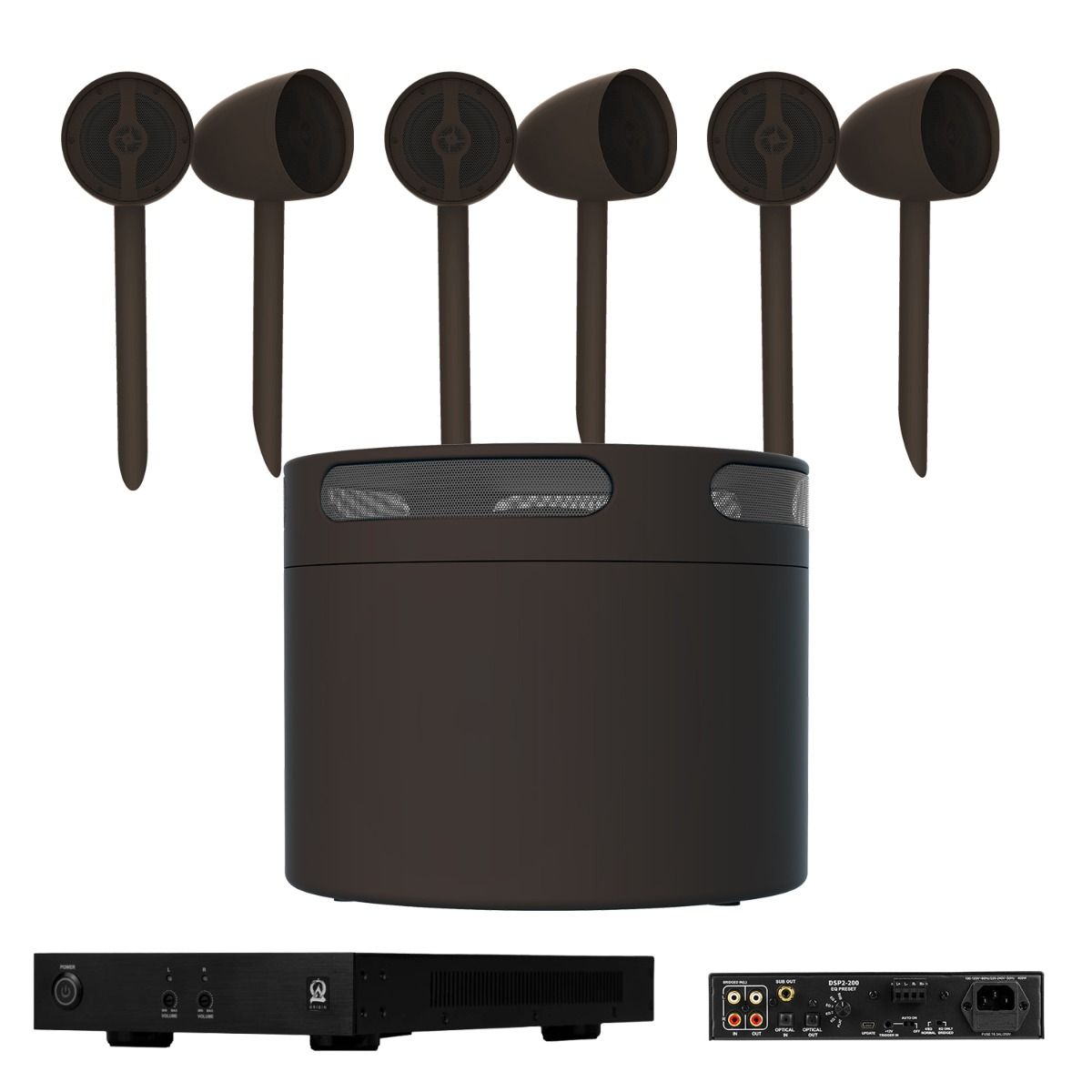 Acoustic Landscape Kit 8x5.25in Satellite 10in sub & DSP Amp