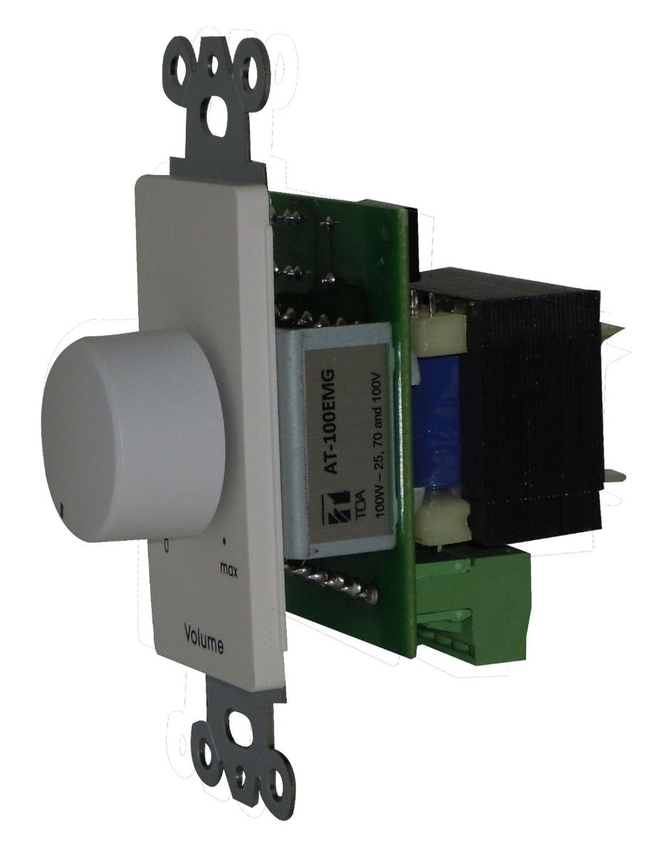Decora-Style Volume control w-relay 100W25-70-100 V