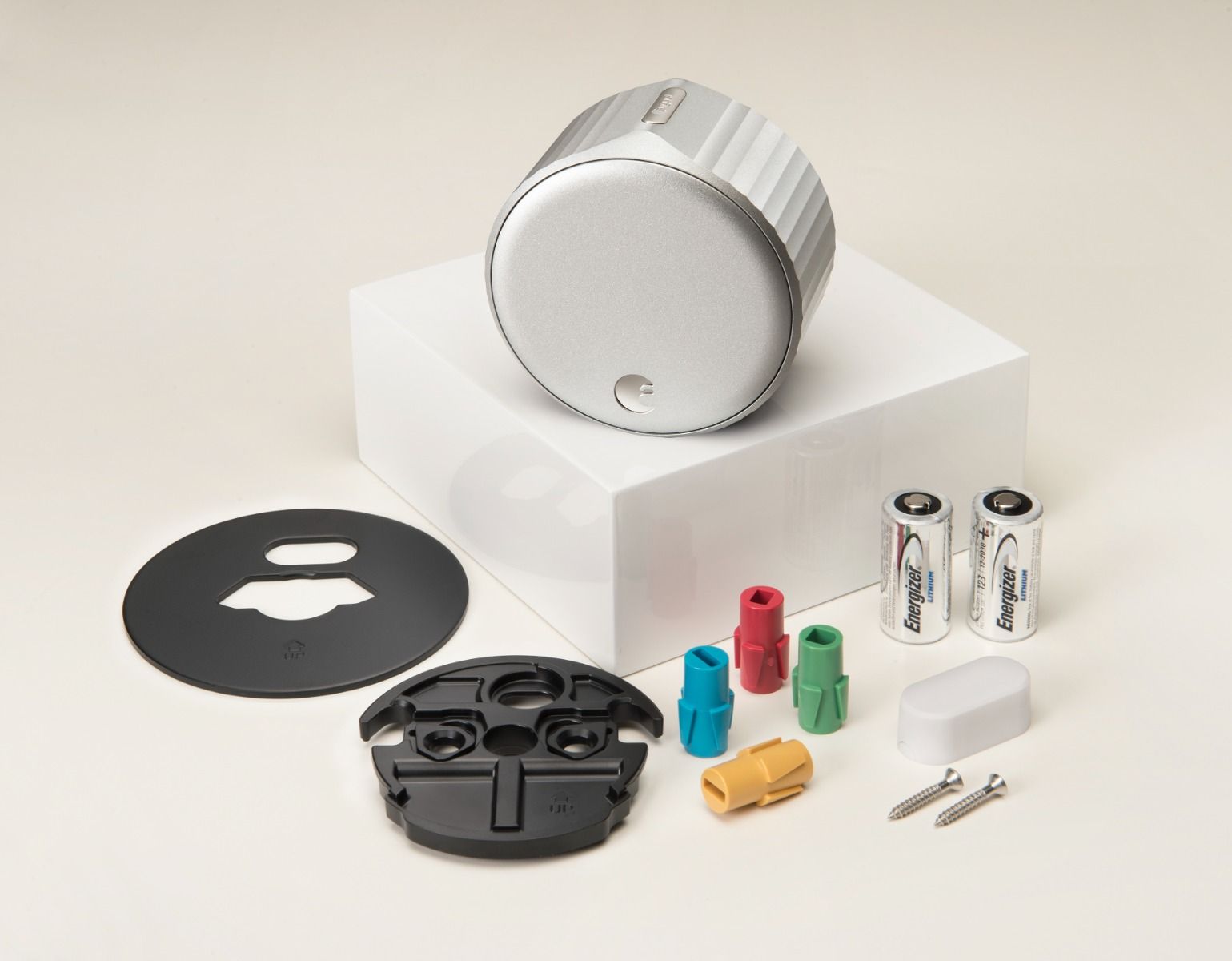 August Pro Smart Deadbolt w- Wi-Fi, Silver