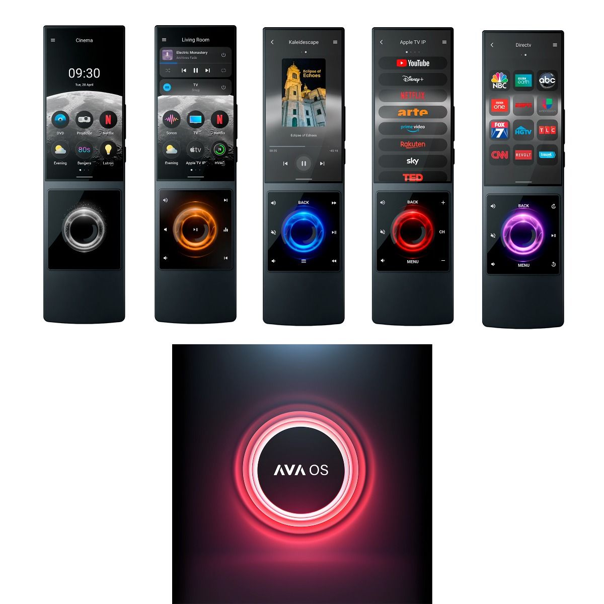 AVA Cinema Touchscreen Remote w-DynamicKP, WF & IPCtrl - SLV