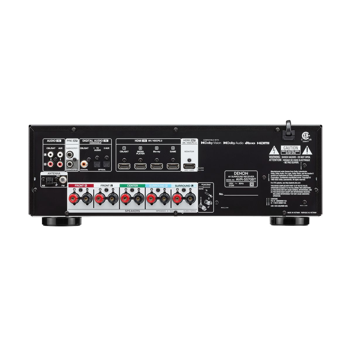 5.2 Channel Full 8K Ultra HD AV Receiver with 70W per ch
