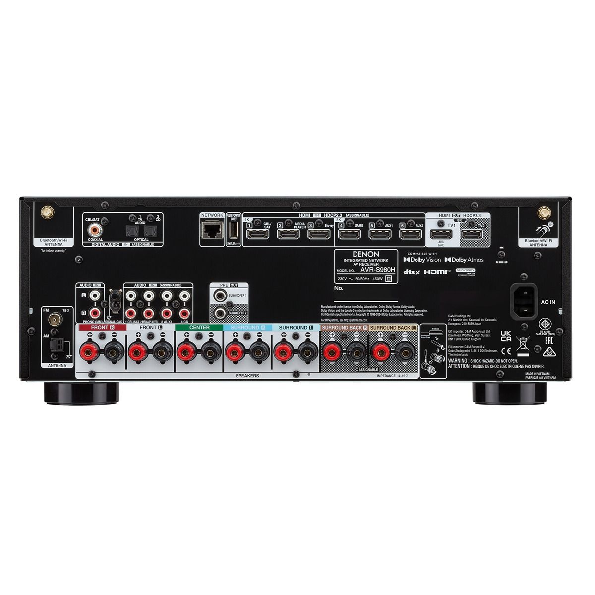7.2ch AVR, 8K (Upscale), 90W /ch, 3x HDMI 2.1