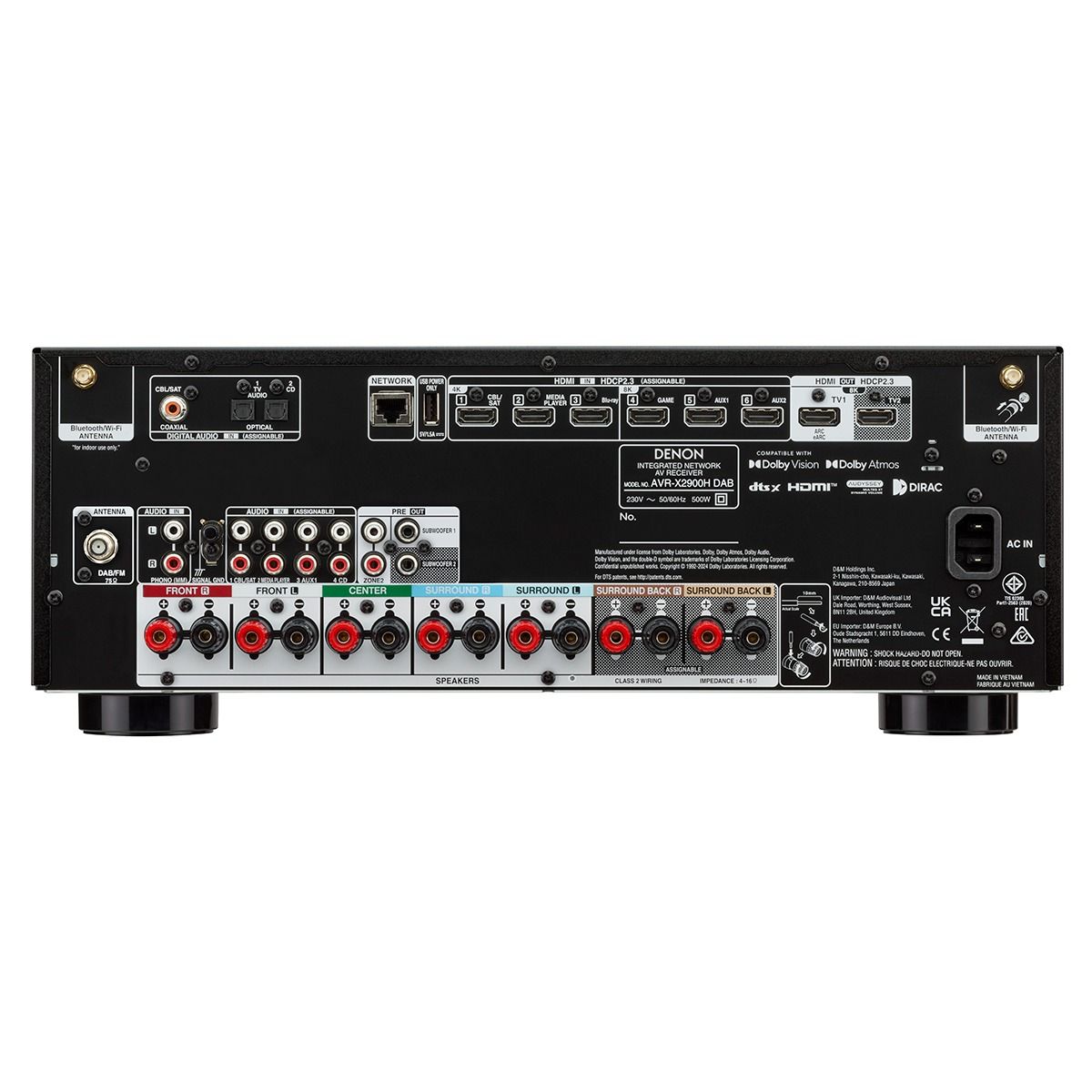 7.2ch AVR, 8K (Upscale), 95W /ch, 3x HDMI 2.1