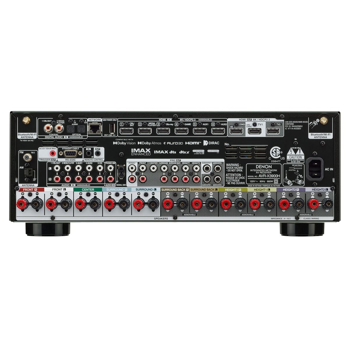 9.4ch AVR, 8K (upscale), 105w /ch 6x HDMI 2.1, 3xHDCP-2.3