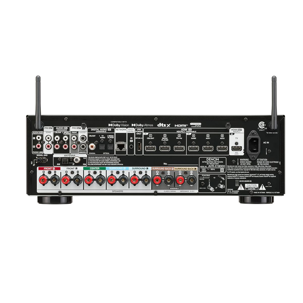 7.2 channel 8K AVR, 80W per channel, 2023