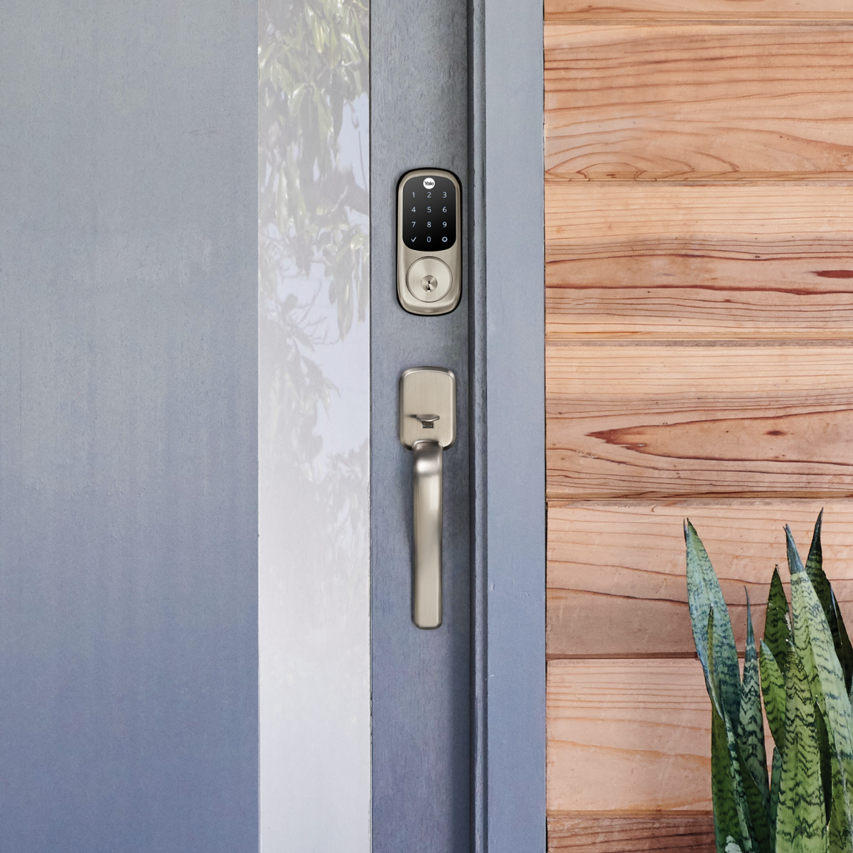 Assure Touchscreen Deadbolt w- Z-Wave, Satin Nickel