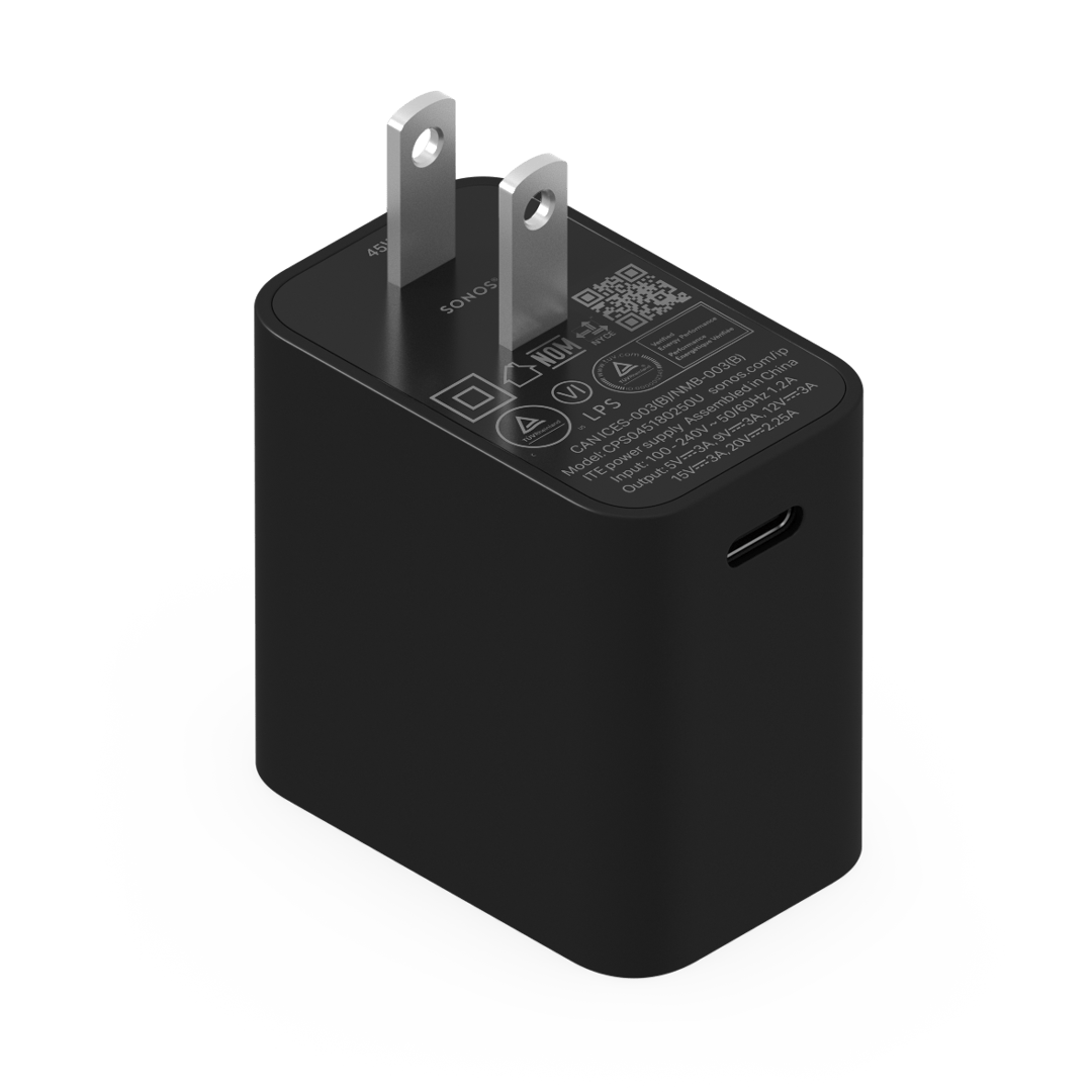 Sonos 45W USB-C Power Adapter US (White)