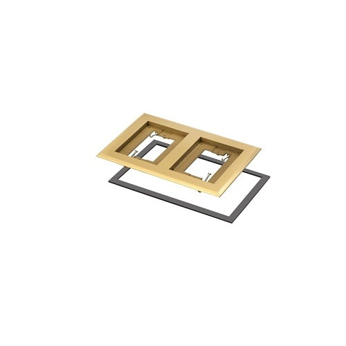 Arlington FLBC8520MB Electrical Back Box, Brass 2 Gang Floor Box Frame