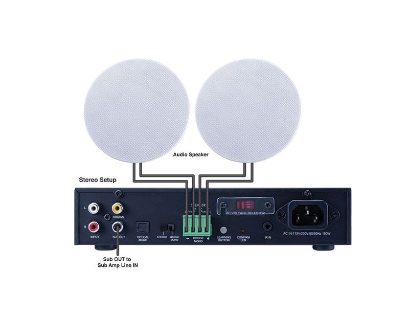 2x 50W Digital Amp with Sub Out