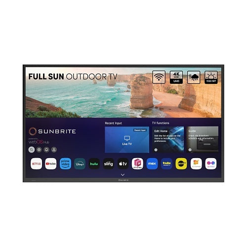 SunBrite SB-FS-55-BL 55\\" Solis 4K Full-Sun Outdoor Smart TV