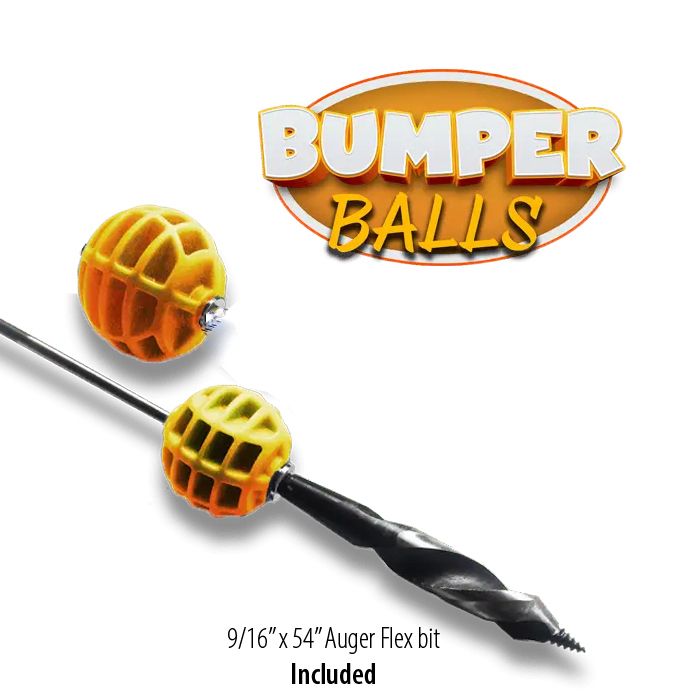 Plastic Bumper Ball Kit - w/ 9/16in x 54in Flex Auger Bit