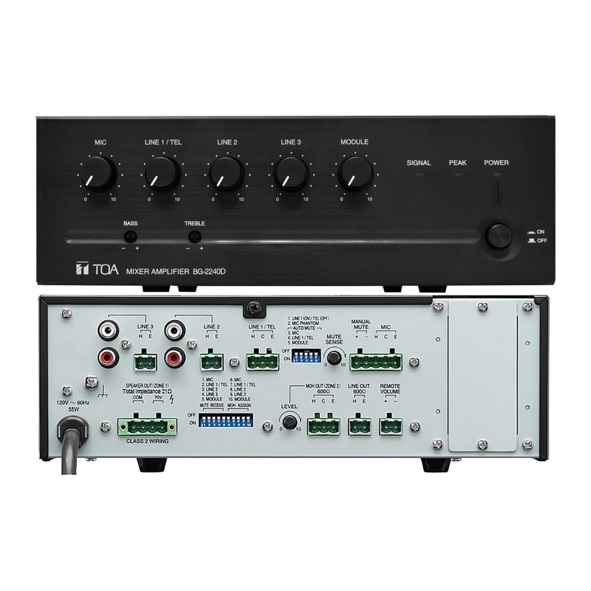 5-input Mixer-Amp 480W (70V output only) MOH output (v-D)