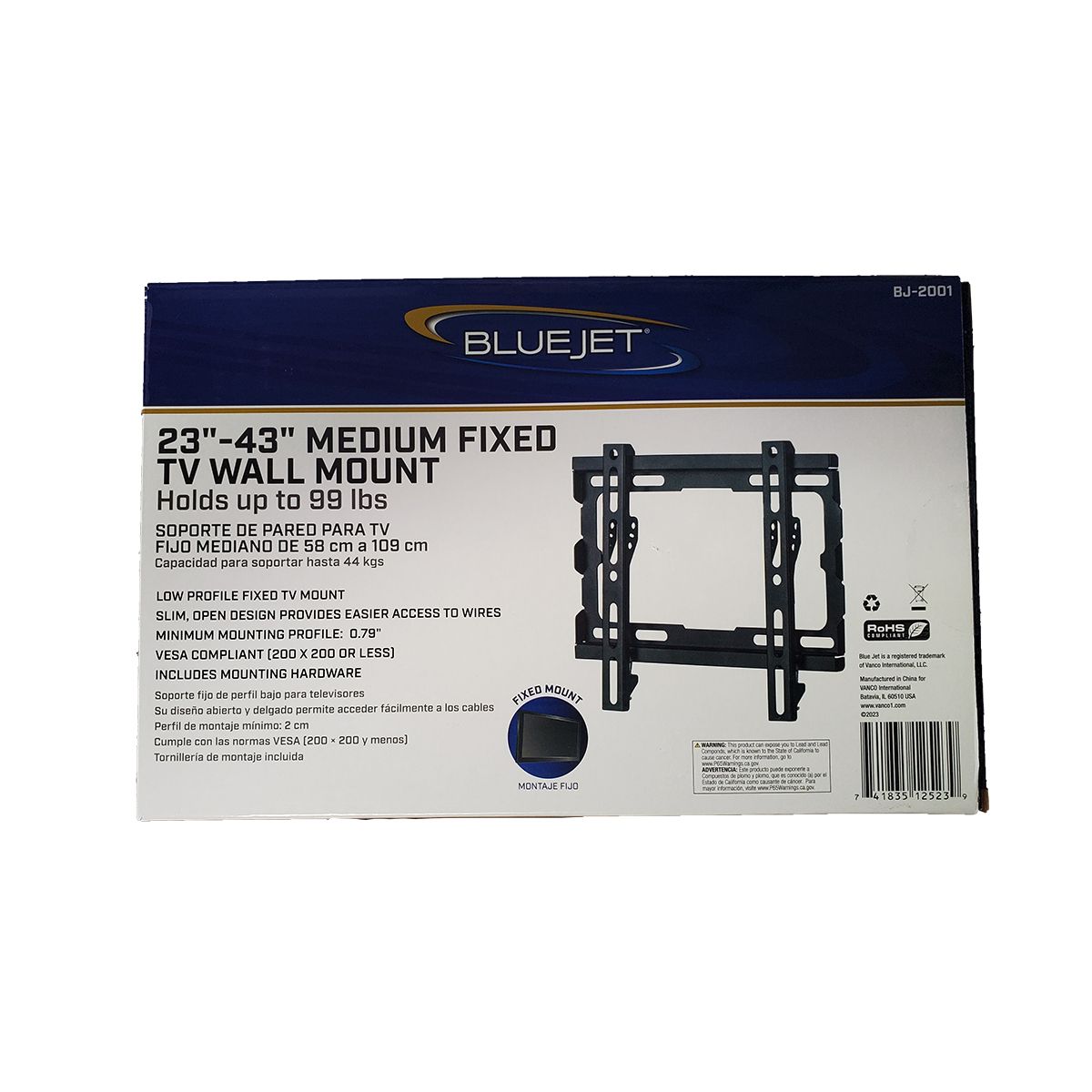 Low Profile 23inch - 42inch Fixed Flat Panel Display Mount