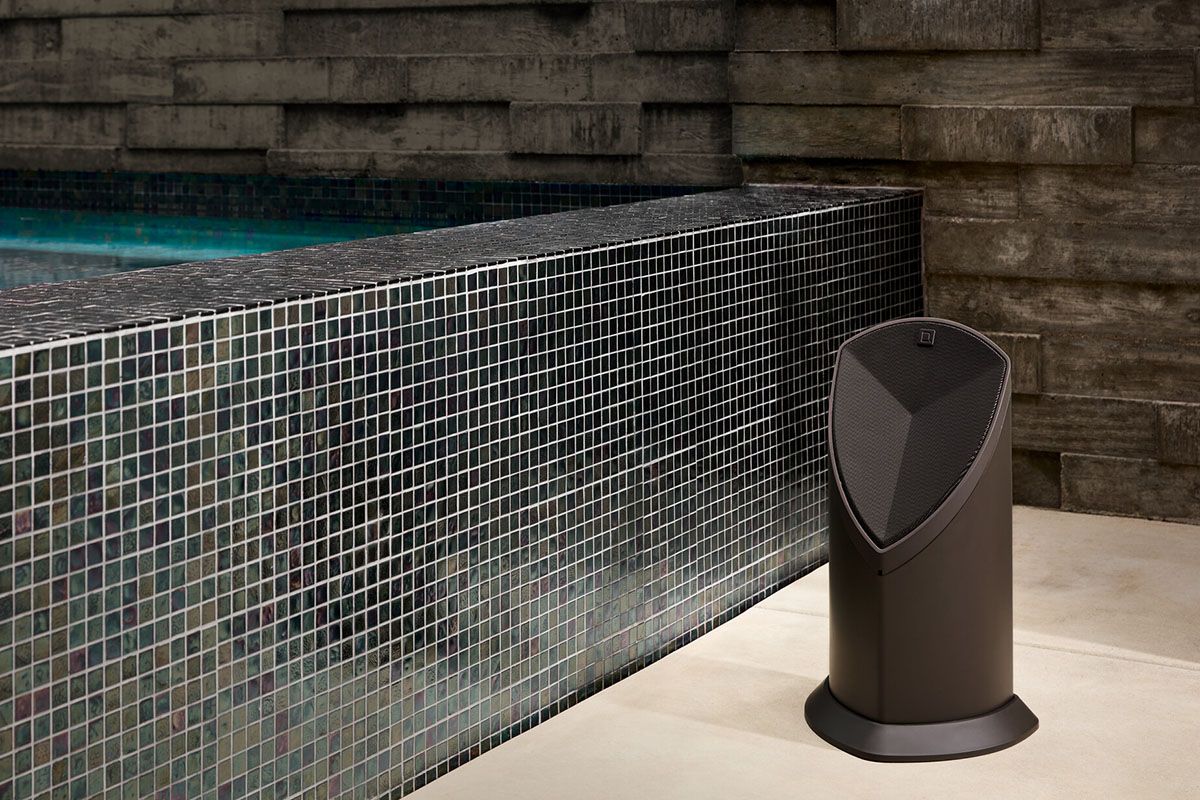 6.5in Landscape Bollard 8 Ohm/70v Speaker, Dark Brown