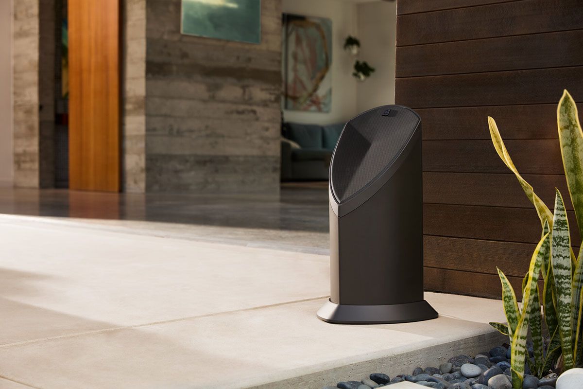 6.5in Landscape Bollard 8 Ohm/70v Speaker, Dark Brown