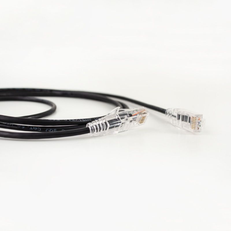 CAT6A Slim Patch Cord 0.5ft Black (077-2010/05BK)
