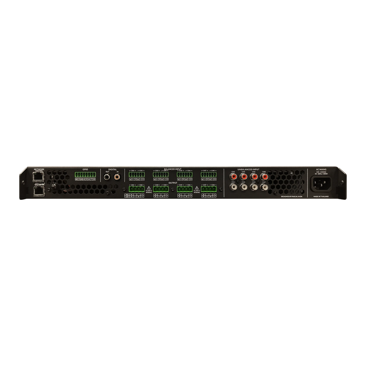 PowerZone Connect -Dante-20 input 1000W 8Ohm-70v 8ch IP Amp