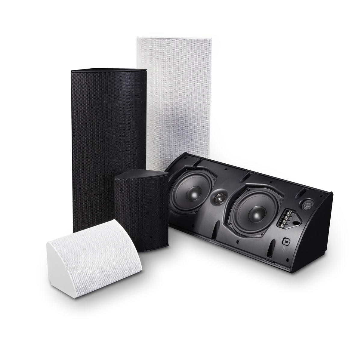 Corner Spkr, 5.25in+Rad, 8Ohm Only, IP65, White, *MUST BUY 2