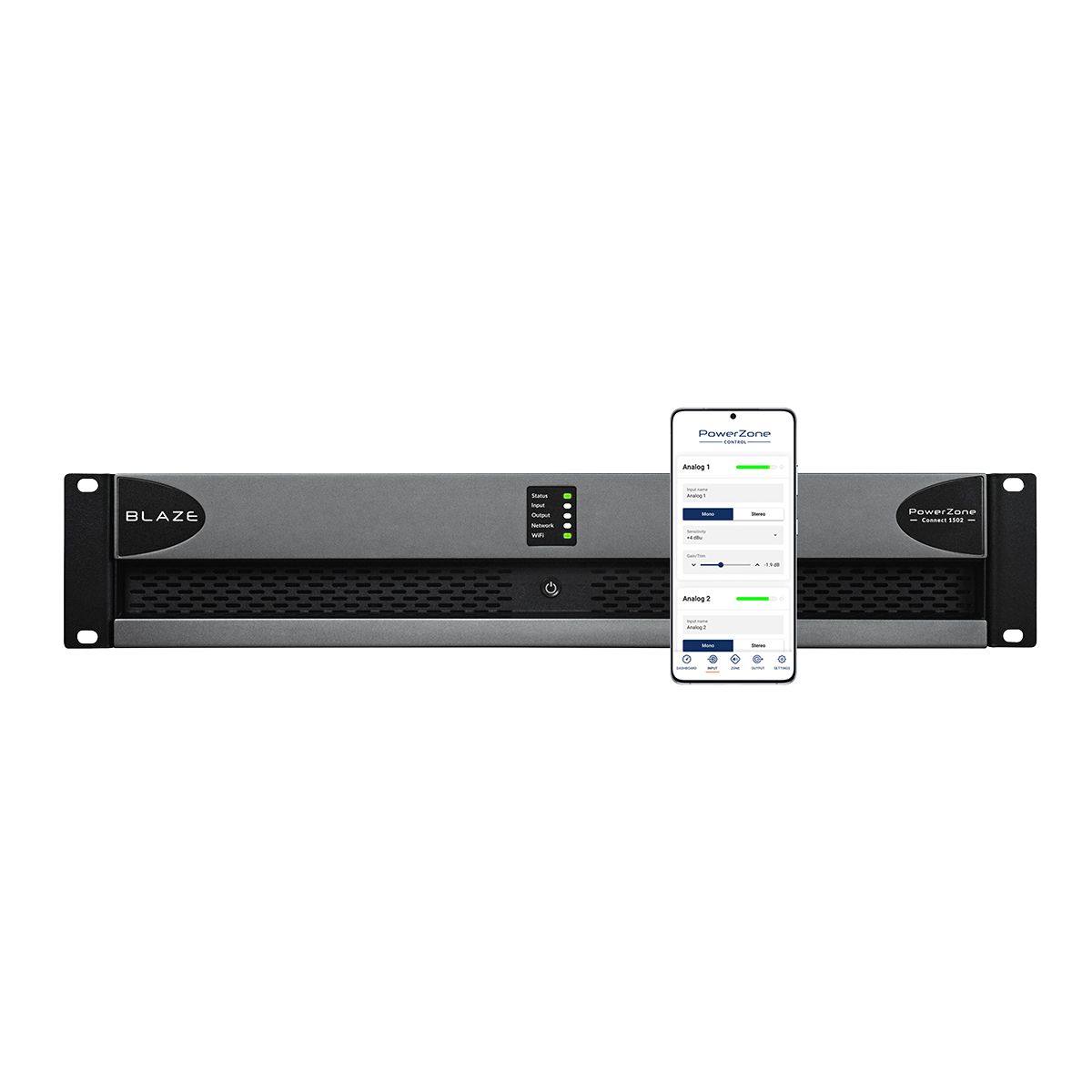PowerZone Connect 1502 - 10 input 1500w 8 Ohm-70v, 2ch IP Am