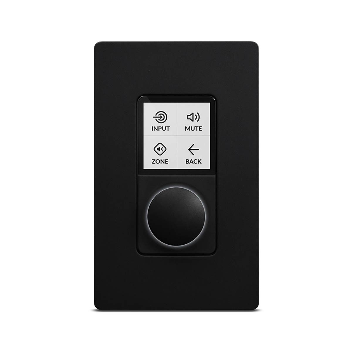 Multi-Zone PoE-powered wall-controller, Single Gang Black