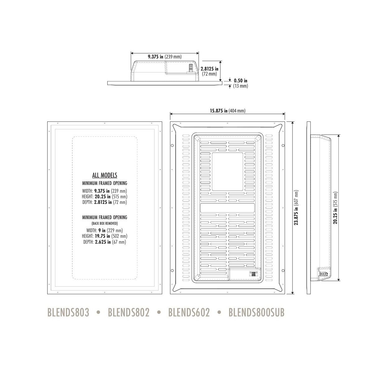 8in 2-inwall panel Invisible Bass-Extension System