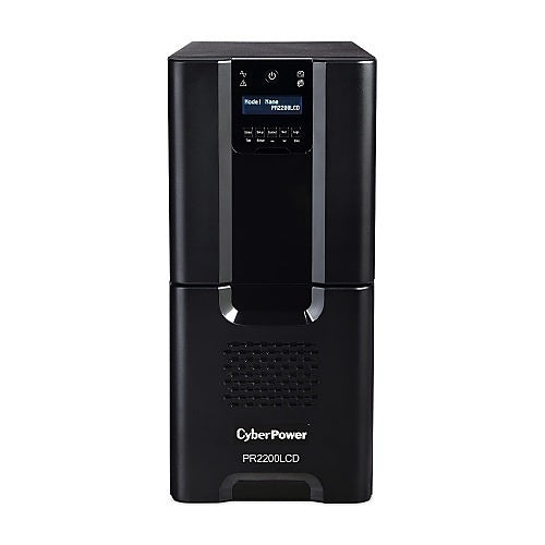 CyberPower PR2200LCD Smart App Sinewave Series 10-Outlet Tower Line Interactive UPS with LCD Control Panel, 2200VA 1980W, NEMA L5-30P 10' Cord, PowerPanel Business Edition