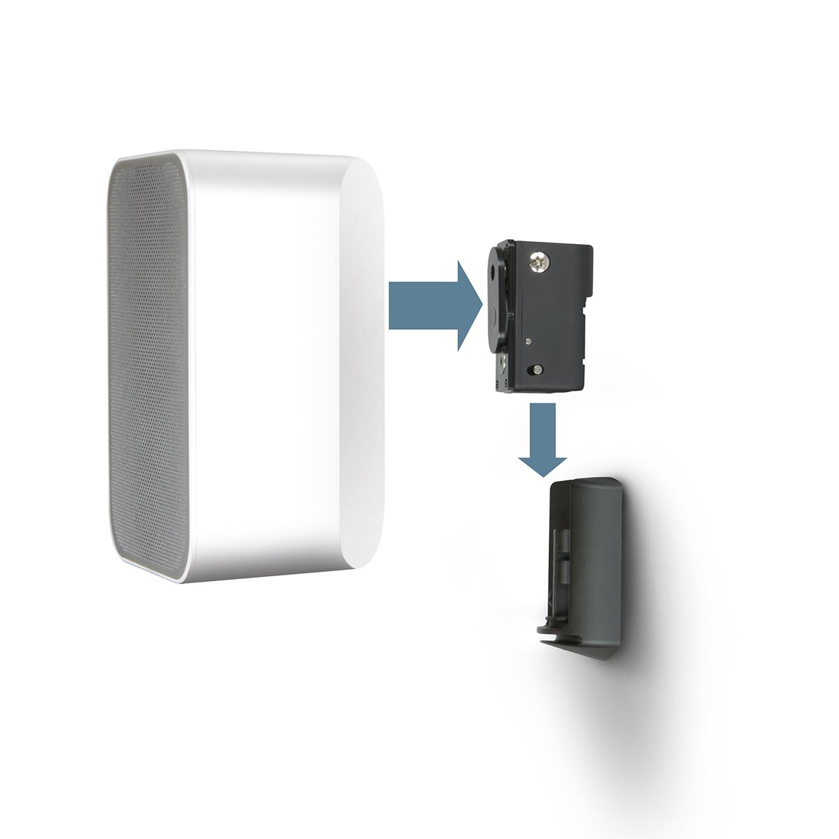 Wall Mount Tilt & Swivel Bracket for BSP125 - Black