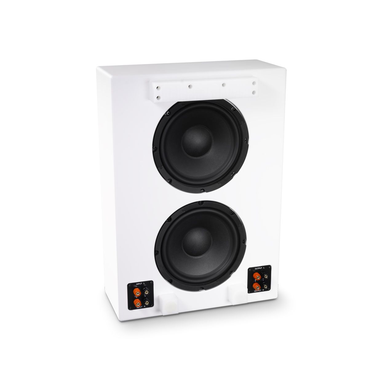 Shallow 8in+Passive Radiator, on-wall passive subwoofer, WHT