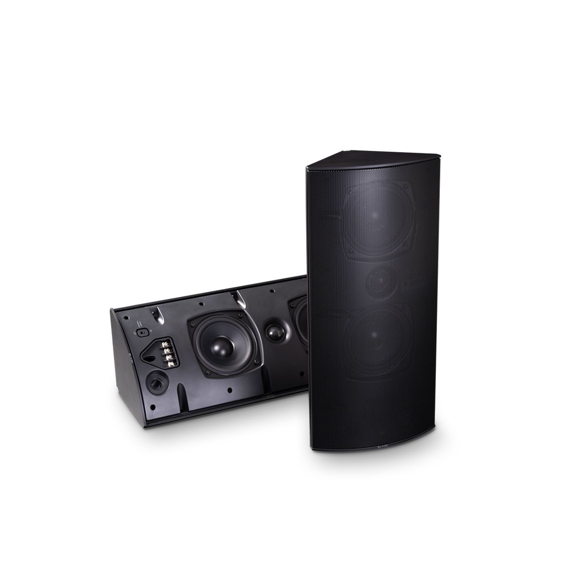 Corner Spkr, 4in+Rad, 8Ohm Only, IP65, Black, *MUST BUY 2*