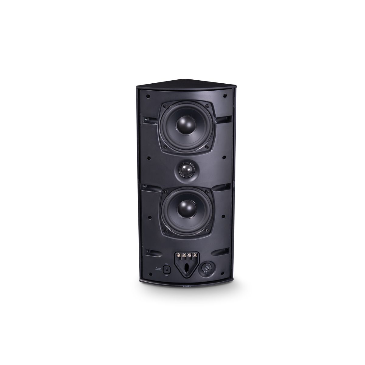 Corner Spkr, 4in+Rad, 70v/8Ohm, IP65, Black, *MUST BUY 2*