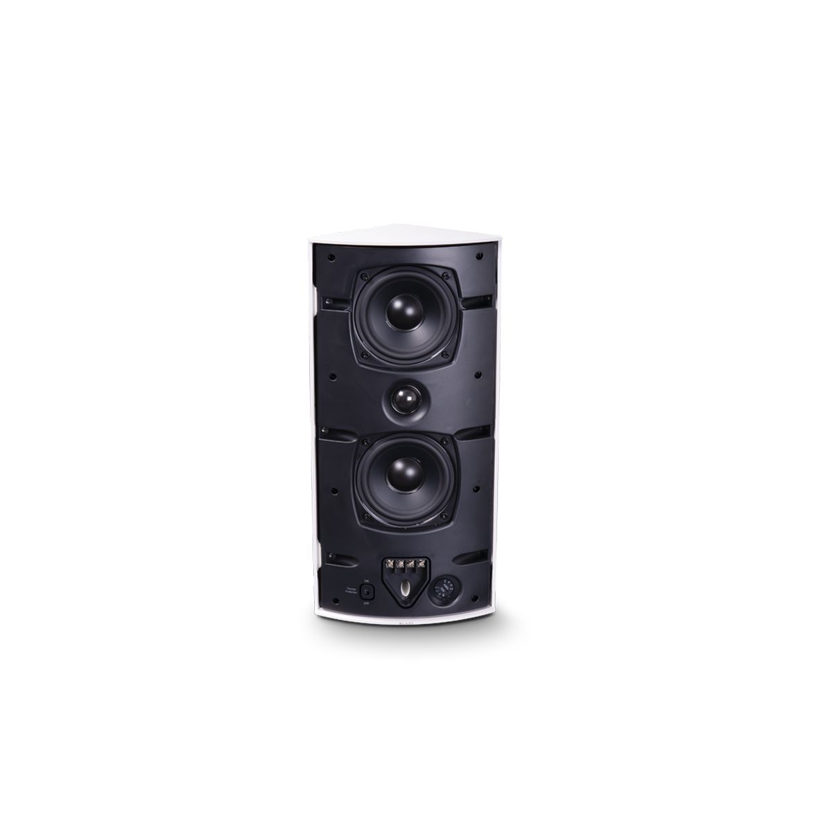 Corner Spkr, 4in+Rad, 70v/8Ohm, IP65, White, *MUST BUY 2*