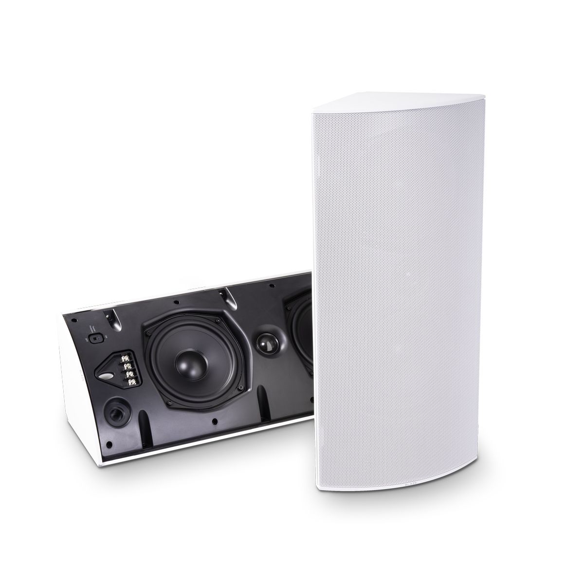 Corner Spkr, 5.25in+Rad, 8Ohm Only, IP65, White, *MUST BUY 2