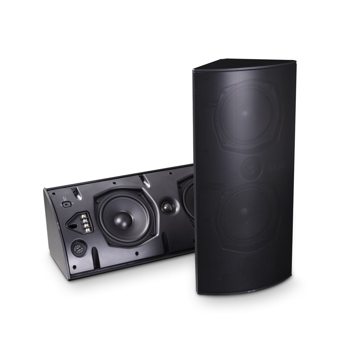 Corner Spkr, 5.25in+Rad, 70v/8Ohm, IP65, Black, *MUST BUY 2*