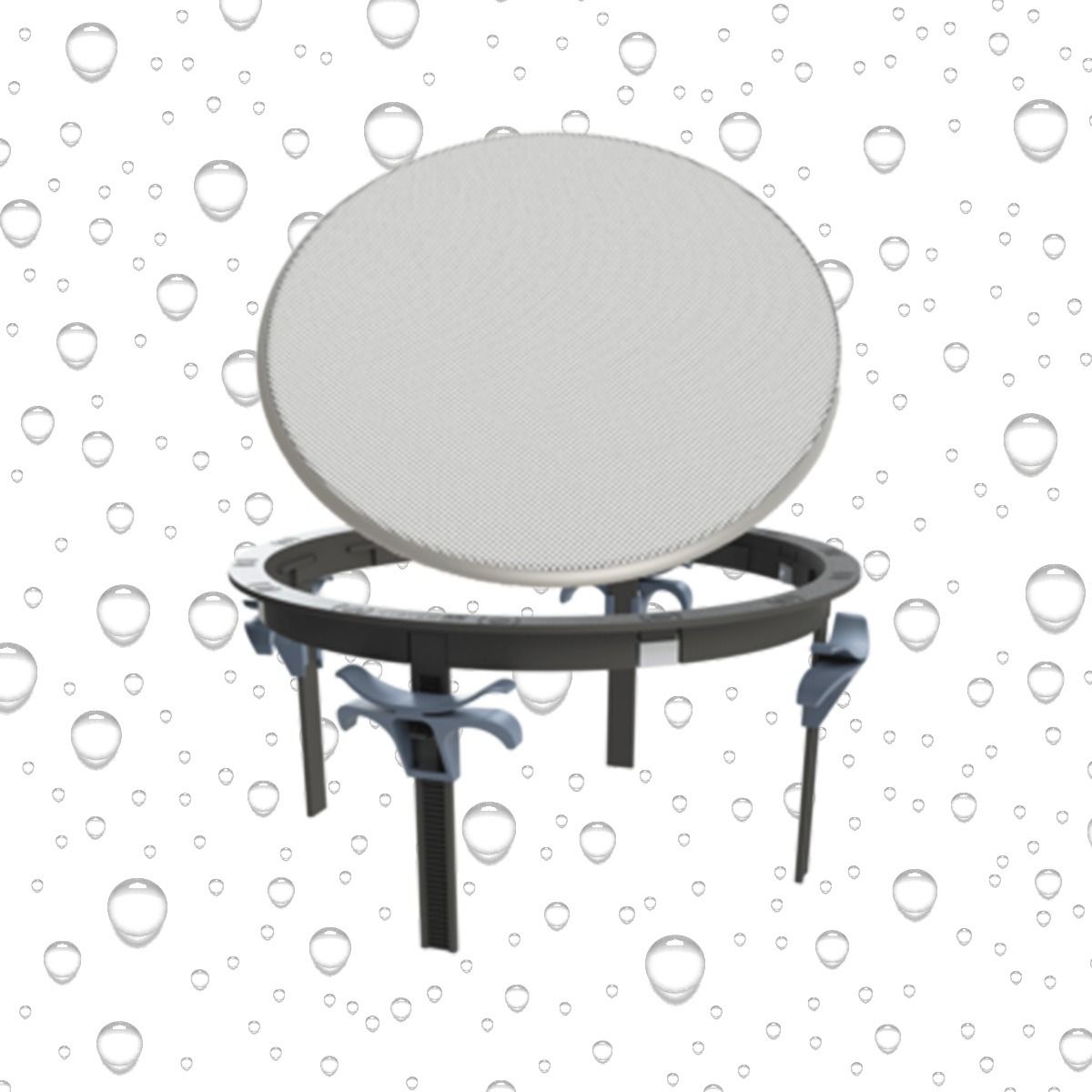 Zip-Klip Assembly w round grille: Director 6&8in w-WeatherX