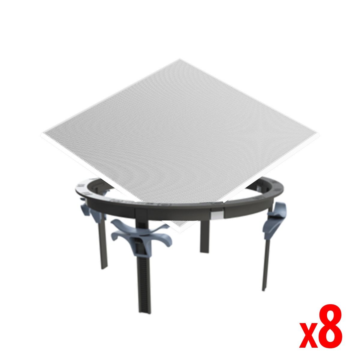 Ring and SQ Grille for Director 6&8in In-Ceiling spkrs 8-pac